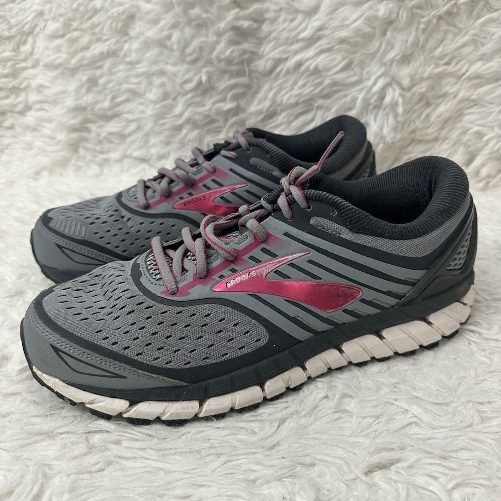 Brooks Ariel 18 Gray Pink Running Shoes Athletic Sneakers Women’s Size 10.5 M - Picture 4 of 10